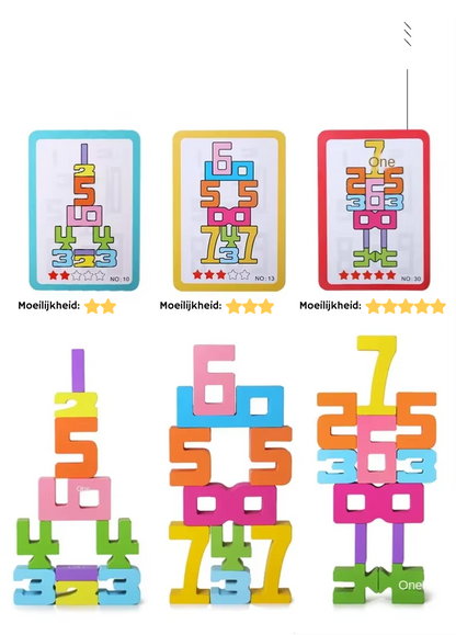 Digital Building Blocks Educational Toys for Kids 1-3 Years Old Baby Early Education Large Particles Color Building Block Toys 