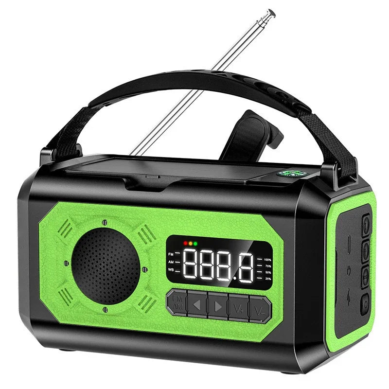 PowerWave Pro | De Onmisbare Noodradio met Zonnepaneel en Handcrank