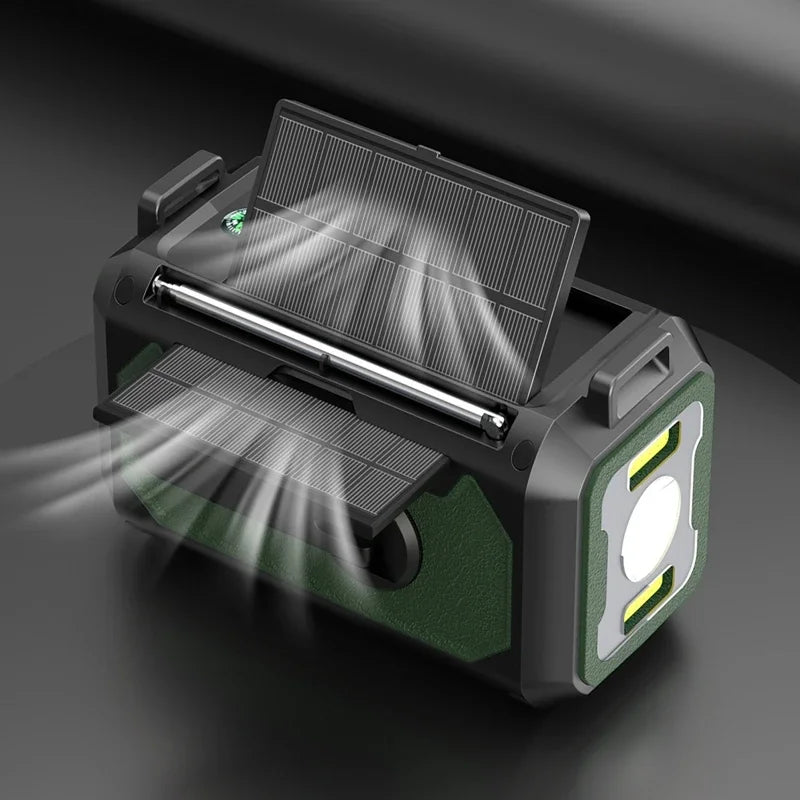 PowerWave Pro | De Onmisbare Noodradio met Zonnepaneel en Handcrank