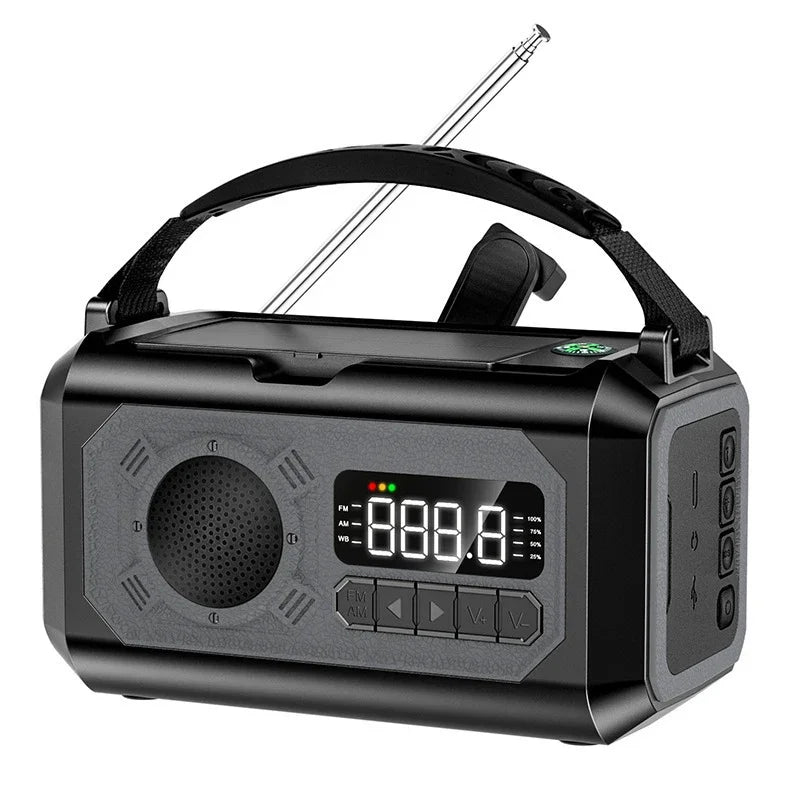 PowerWave Pro | De Onmisbare Noodradio met Zonnepaneel en Handcrank