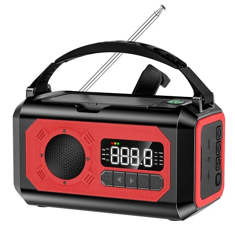 PowerWave Pro | De Onmisbare Noodradio met Zonnepaneel en Handcrank