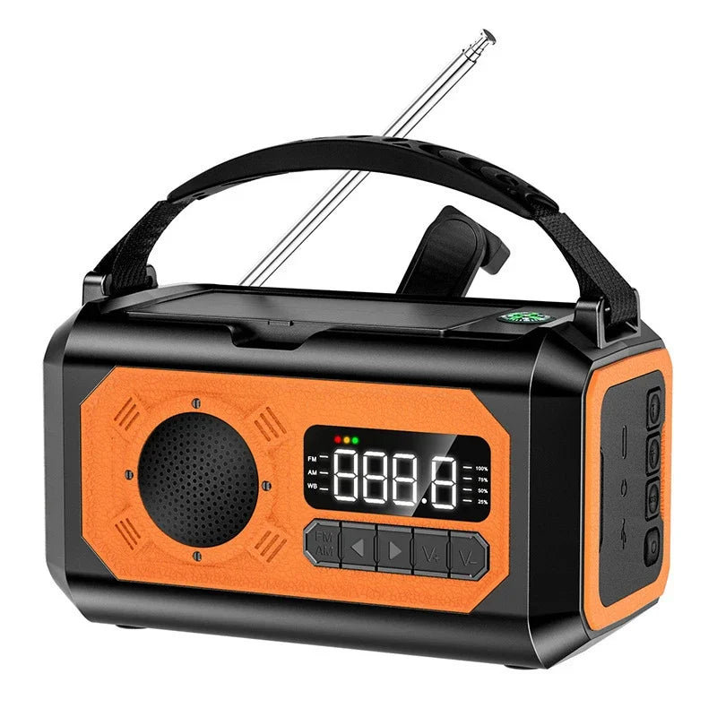 PowerWave Pro | De Onmisbare Noodradio met Zonnepaneel en Handcrank