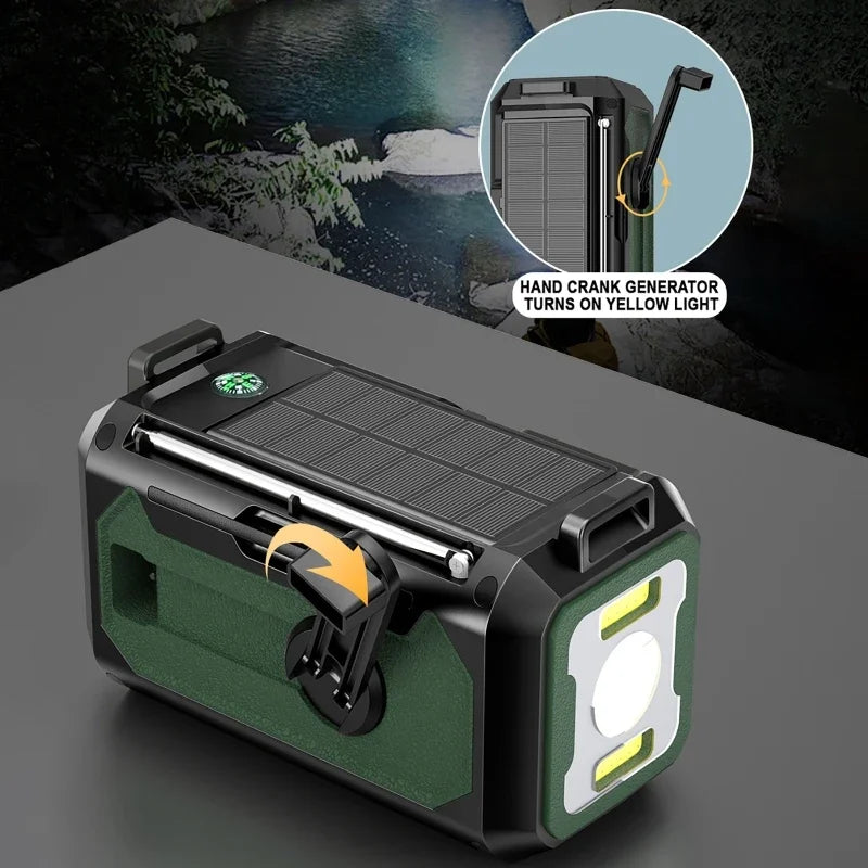 PowerWave Pro | De Onmisbare Noodradio met Zonnepaneel en Handcrank