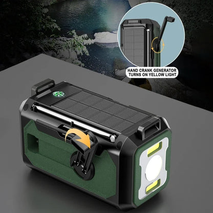 PowerWave Pro | De Onmisbare Noodradio met Zonnepaneel en Handcrank